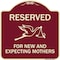 Signmission Reserved for New and Expecting Mothers Heavy-Gauge Aluminum Sign, 18" L, 18" H, BU-1818-23195 A-DES-BU-1818-23195 - alternate 1
